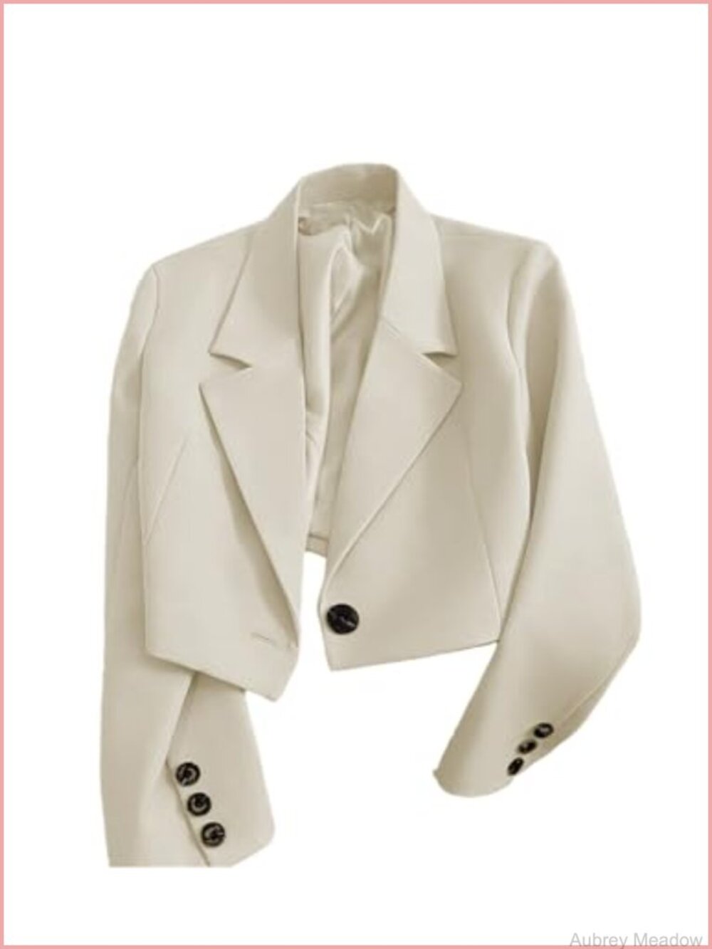 Cropped Blazer for Women Trendy Petite Jacket Dressy Casual Long Sleeve Work